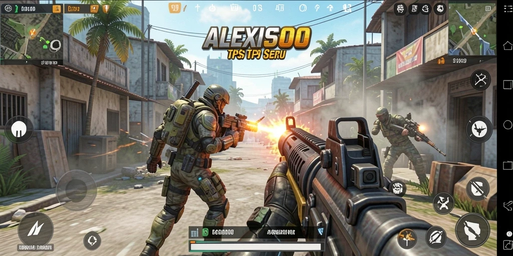 Tampilan gameplay ALEXIS500 yang penuh aksi dan strategi.
