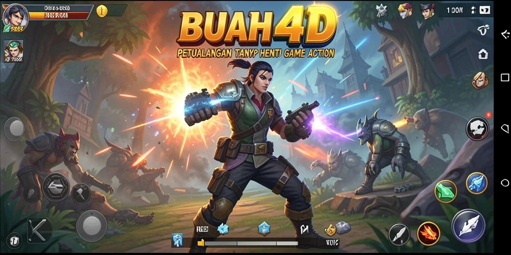 Tampilan aksi mendebarkan dari gameplay BUAH4D yang penuh tantangan.