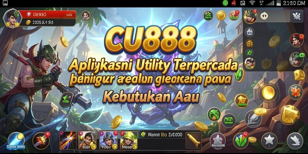 Tangkapan layar CU888 menampilkan antarmuka aplikasi Utility yang bersih dan fungsional.