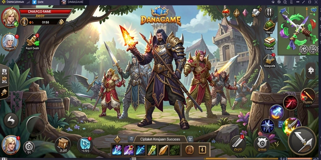 Tampilan gameplay menegangkan dari DANAGAME dengan strategi mendalam.