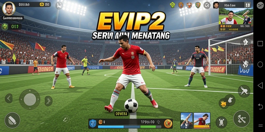 Tampilan permainan EVIP2 dengan aksi olahraga yang seru.