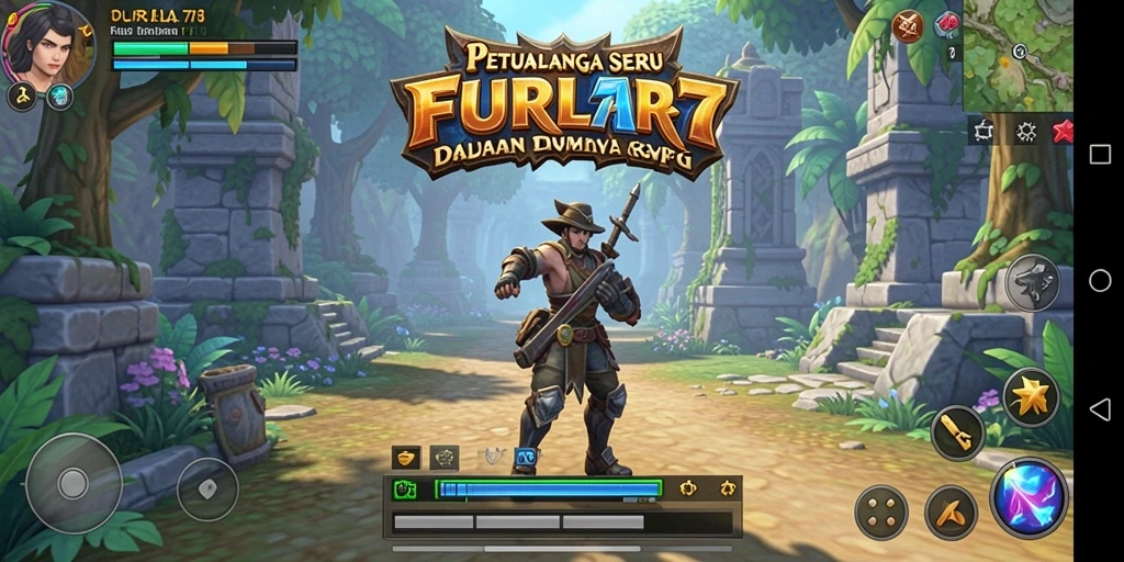 Tampilan gameplay seru dari FURLA77 dengan petualangan RPG yang mendebarkan.