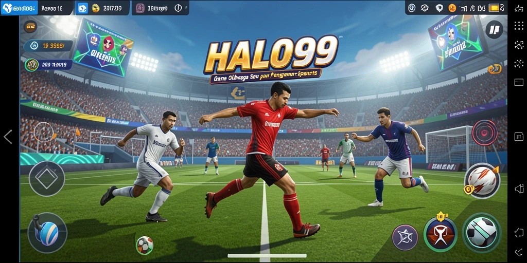 Tampilan gameplay yang mendebarkan dalam HALO99 di berbagai cabang olahraga.