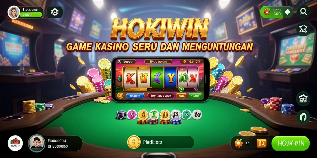 Screenshot HOKIWIN menampilkan aksi seru dalam permainan kasino.