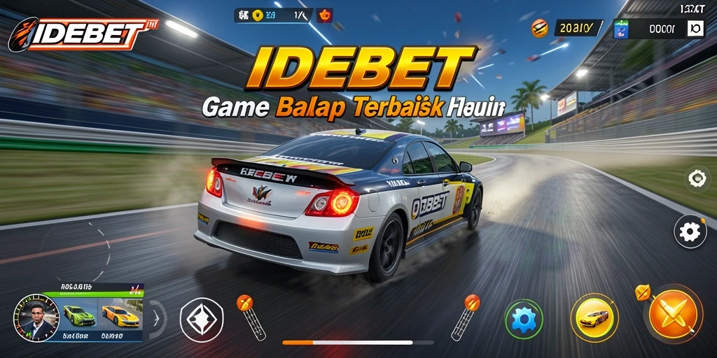 Screenshot menunjukkan aksi balap yang mendebarkan di IDEBET.