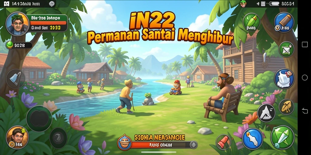 Tampilan antarmuka permainan IN22 yang cerah dan menarik.