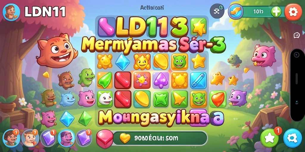 Tangkapan layar LDN11 menampilkan gameplay Match-3 yang penuh warna dan mengasyikkan.