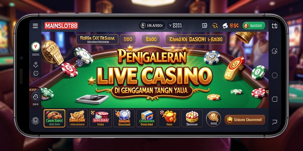 Tampilan gameplay Live Casino yang mendebarkan dan interaktif.