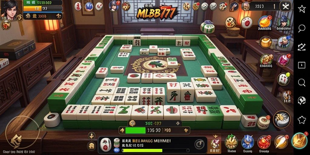 Tampilan gameplay Mahjong yang menarik di MLBB777.