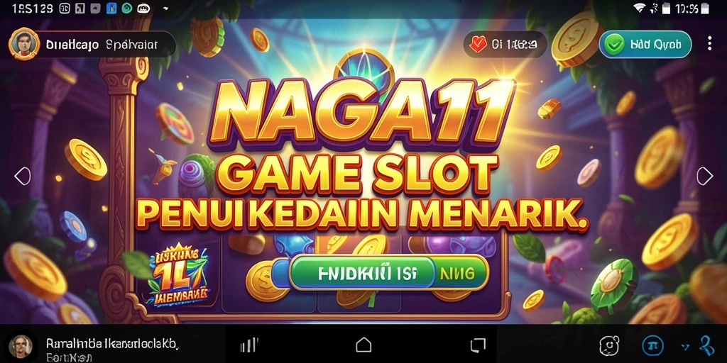 Screenshot utama NAGA11 menampilkan gameplay slot yang memukau dengan efek visual menarik.