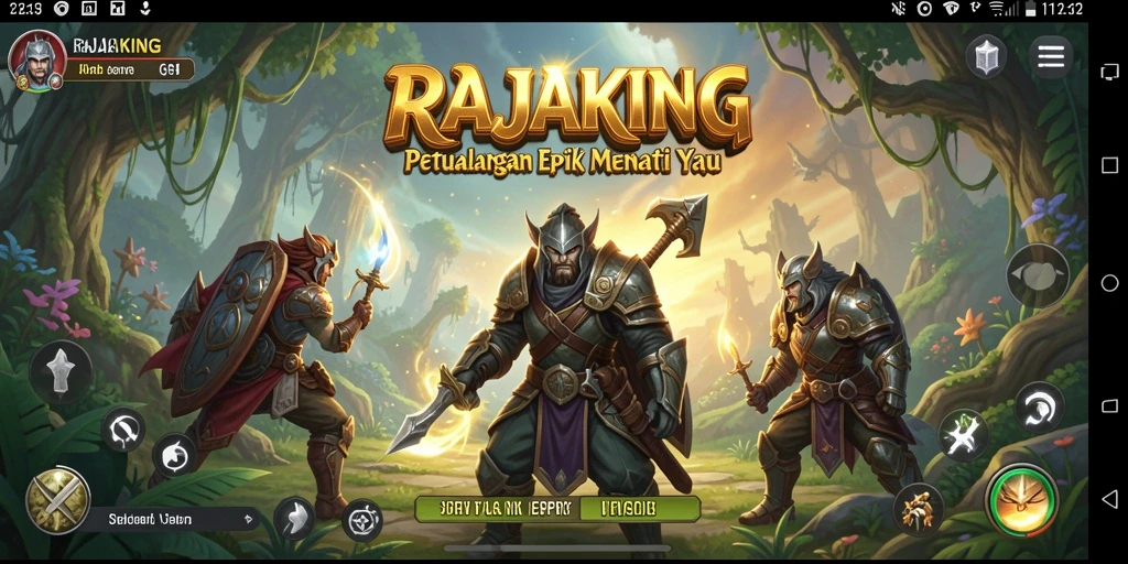 Tampilan gameplay petualangan yang mendebarkan di RAJAKING.