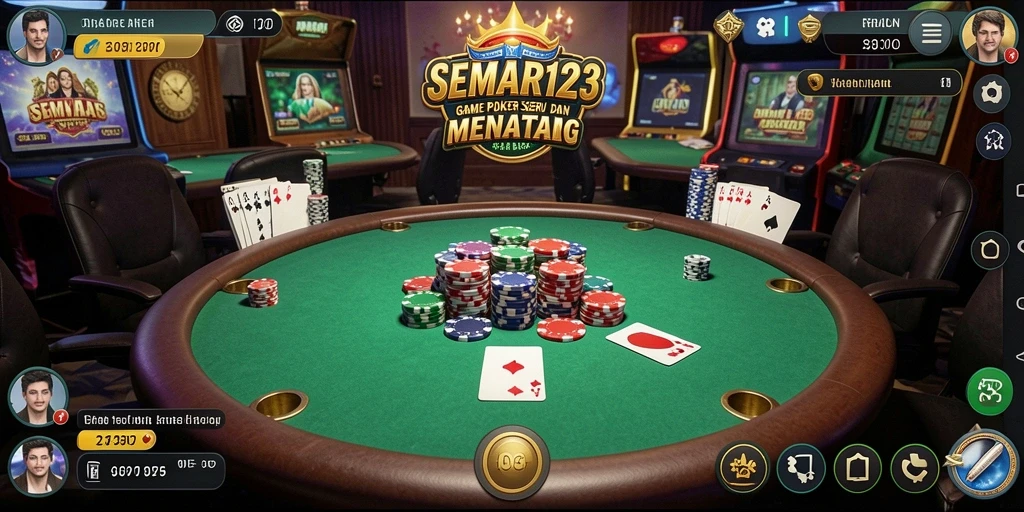Tangkapan layar SEMAR123 menampilkan gameplay Poker yang mendebarkan.