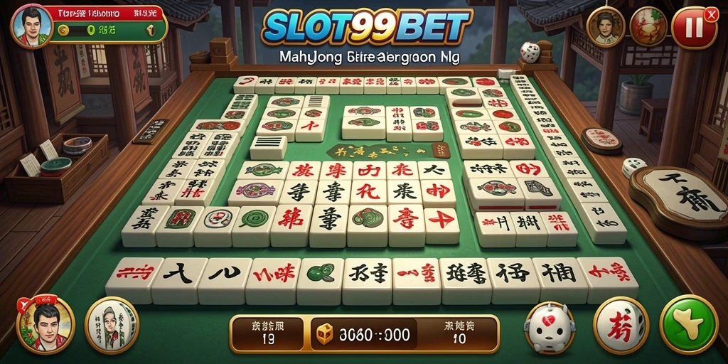 Tangkapan layar menunjukkan gameplay Mahjong yang menarik di SLOT99BET.