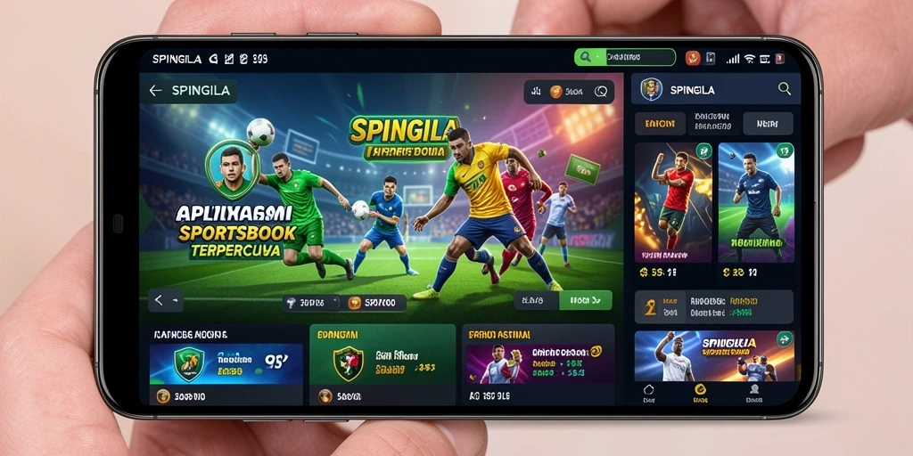 Tampilan antarmuka SPINGILA yang menarik dan informatif untuk taruhan olahraga.