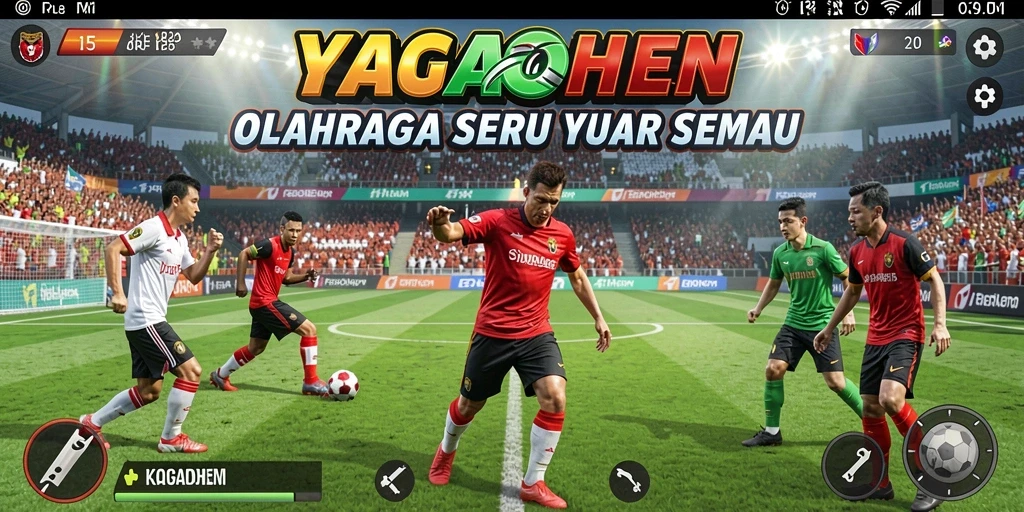 Gameplay YAGAOHEN menampilkan pertandingan olahraga yang mendebarkan dan kompetitif.